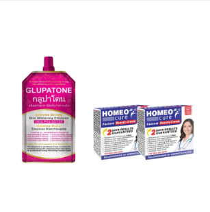 2 Homeo Cure Beauty Cream & 1 Glupatone Pack Of 3